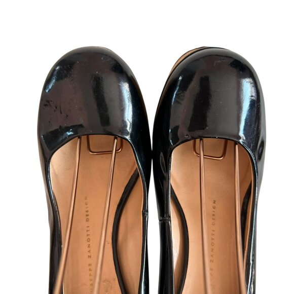 Giuseppe Zanotti pumps black patent leather cork platform 38 stiletto high heel - Picture 5 of 16